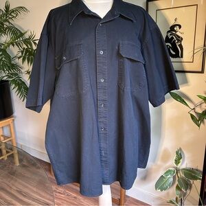 Cabela's Men's Black Short Sleeve Button Down Work Shirt Big & Tall XXL